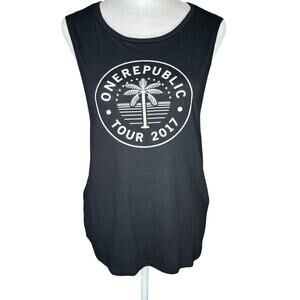 OneRepublic Official Tour 2017 Black Muscle Tank Top Medium